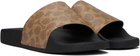 Coach 1941 Brown Coated Canvas Pool Slides