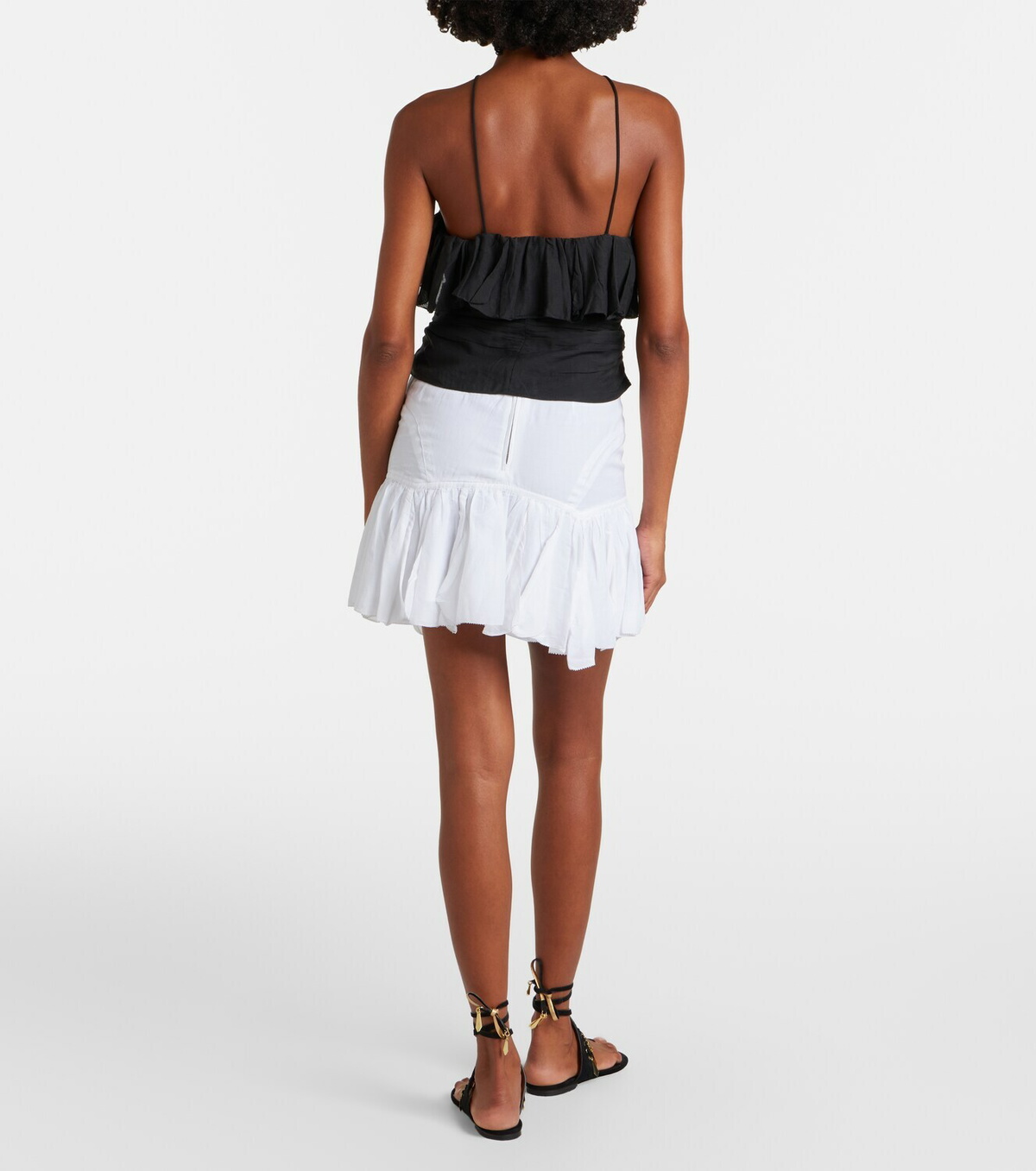 Marant Etoile Daneen ruffled cotton-blend miniskirt