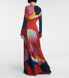Chloe - Printed silk maxi dress