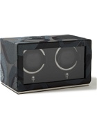 WOLF - Memento Mori Embroidered Double Watch Winder - Black
