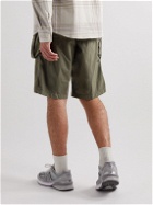 Aspesi - Straight-Leg Cotton-Poplin Cargo Shorts - Green