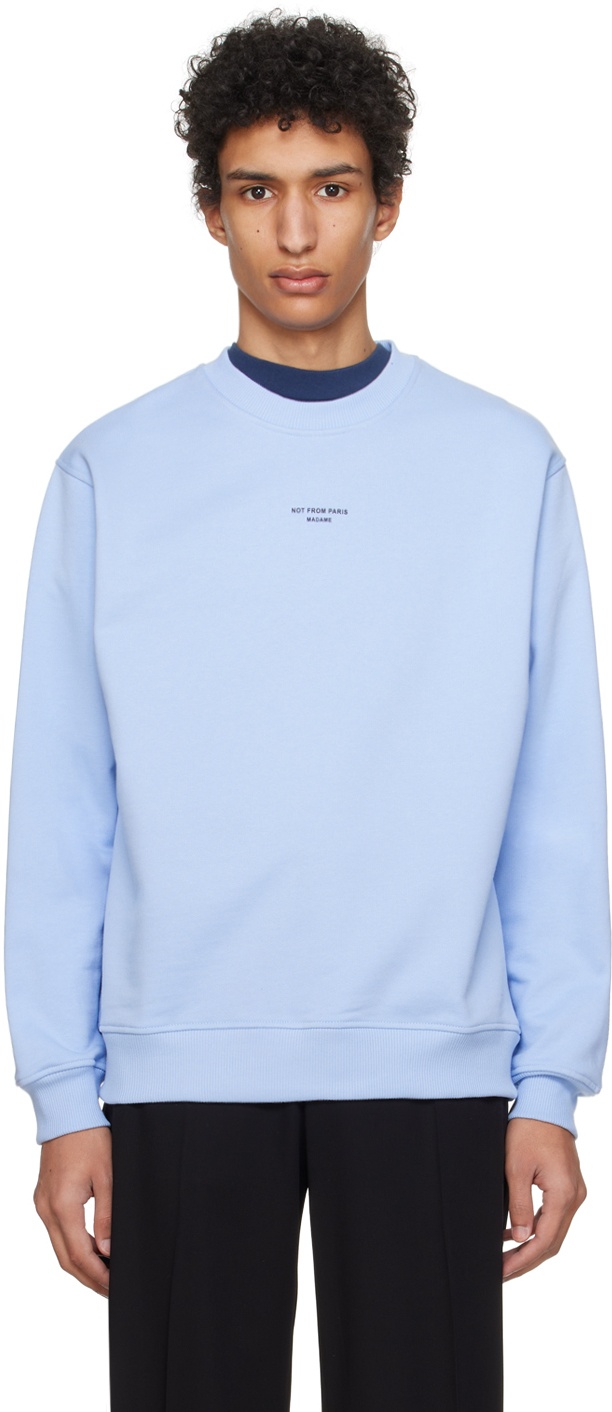 Photo: Drôle De Monsieur Blue 'Le Sweatshirt Slogan Classique' Sweatshirt