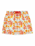 Vilebrequin - Moorea Straight-Leg Mid-Length Printed Recycled Swim Shorts - Orange