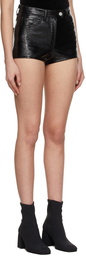 Courrèges Black Vinyl Shorts