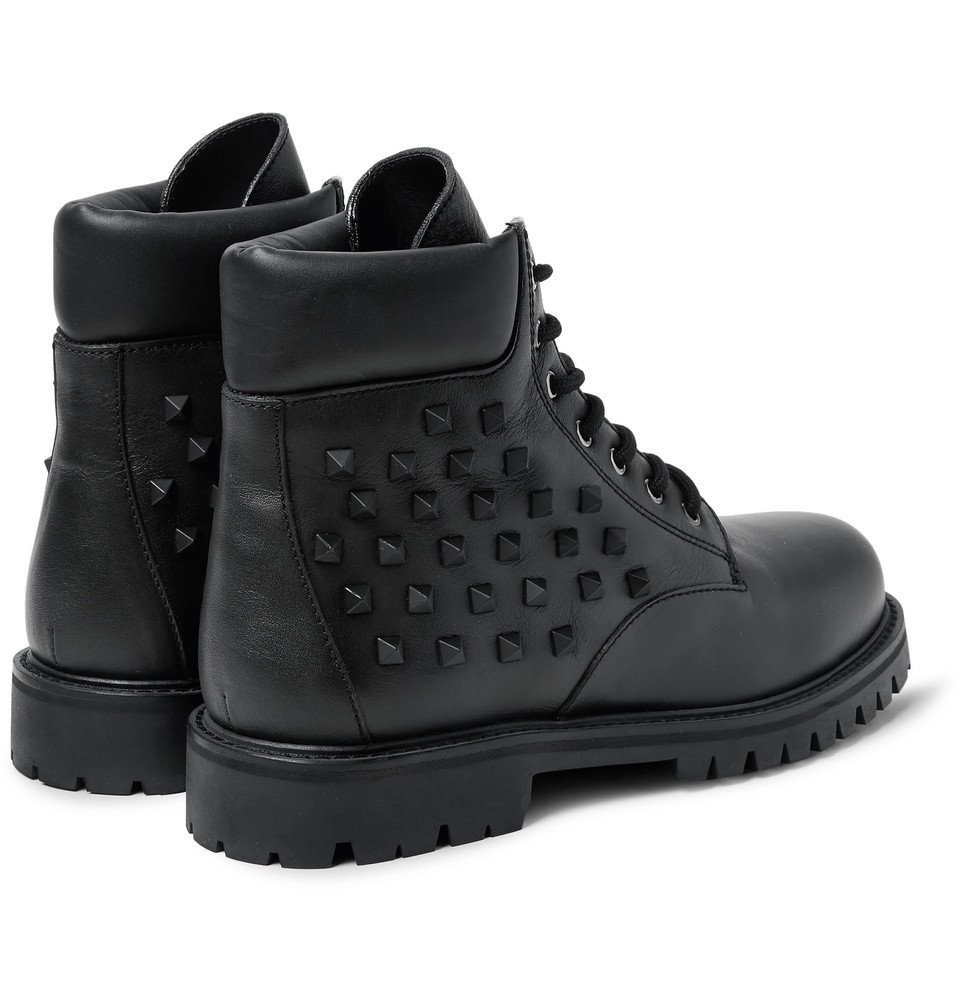 - Studded Boots - Men Black Valentino