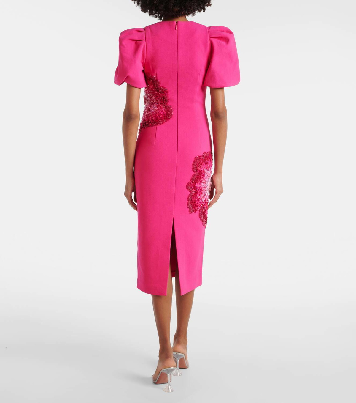 REBECCA VALLANCE 関税込 Layana puff-sleeve midi dress Layana Midi Dress Ivory – Rebecca Vallance
