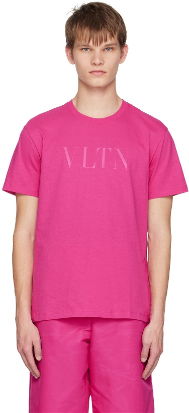 Photo: Valentino Pink Printed T-Shirt