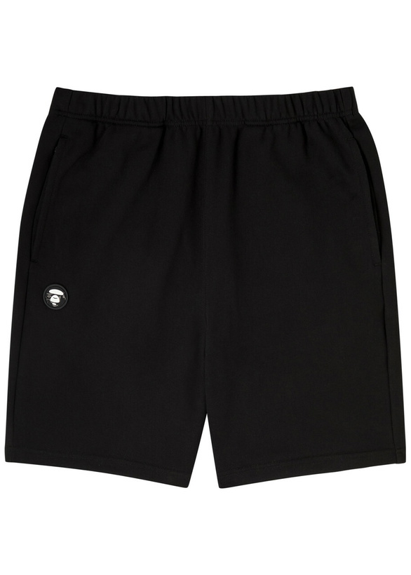 Photo: Aape Logo-embroidered Cotton-blend Shorts Black