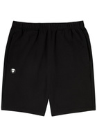 Aape Logo-embroidered Cotton-blend Shorts Black