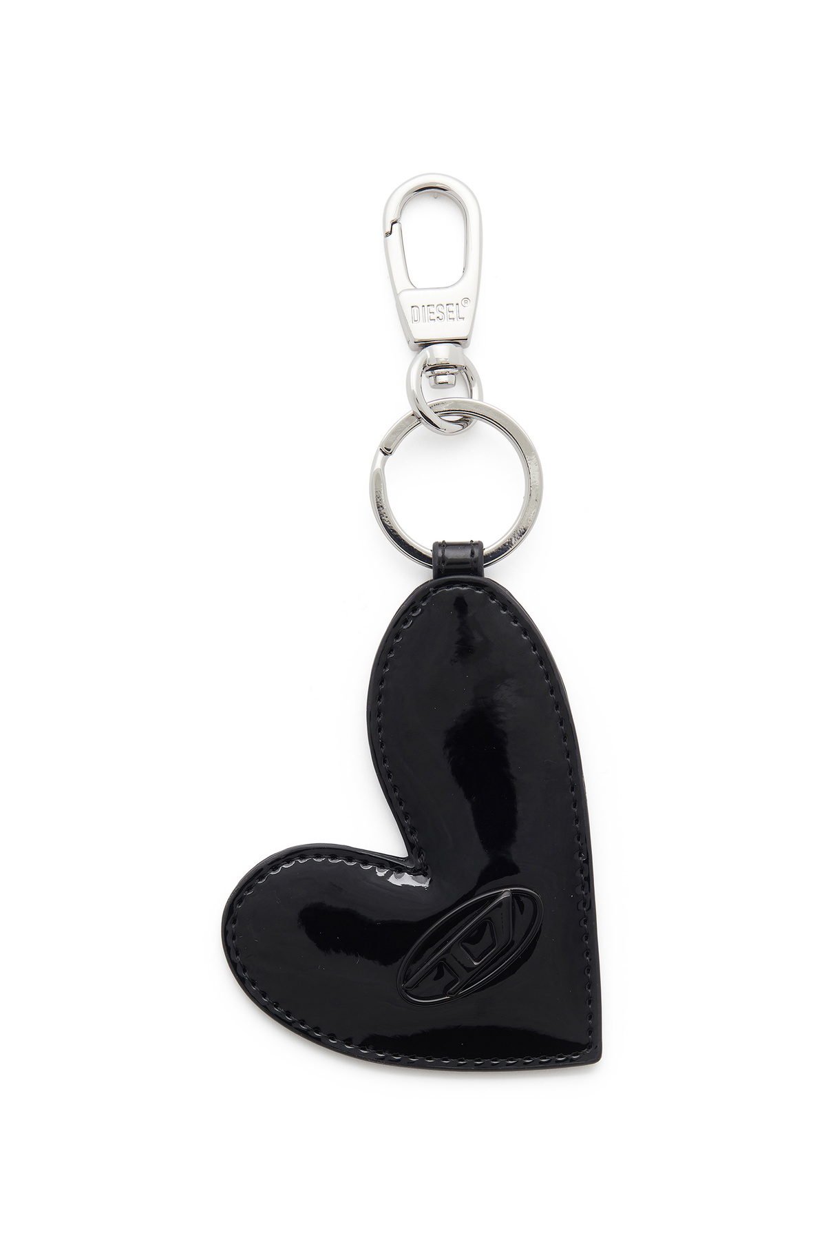 Diesel Hear-shape charm with glossy finish - Charms and Keyrings Womens in Black