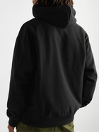 Stussy - Logo-Print Cotton-Blend Jersey Hoodie - Black