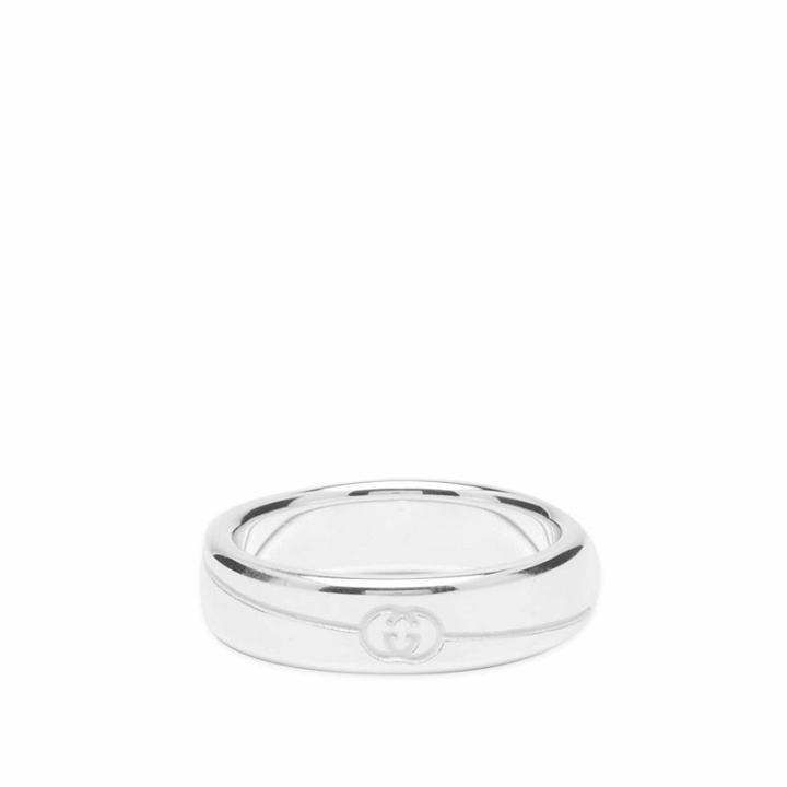 Photo: Gucci Men's Jewellery Tag Ring 6mm in Silver