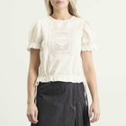 Damson Madder Women's Mabel Lace Insert Blouse in White