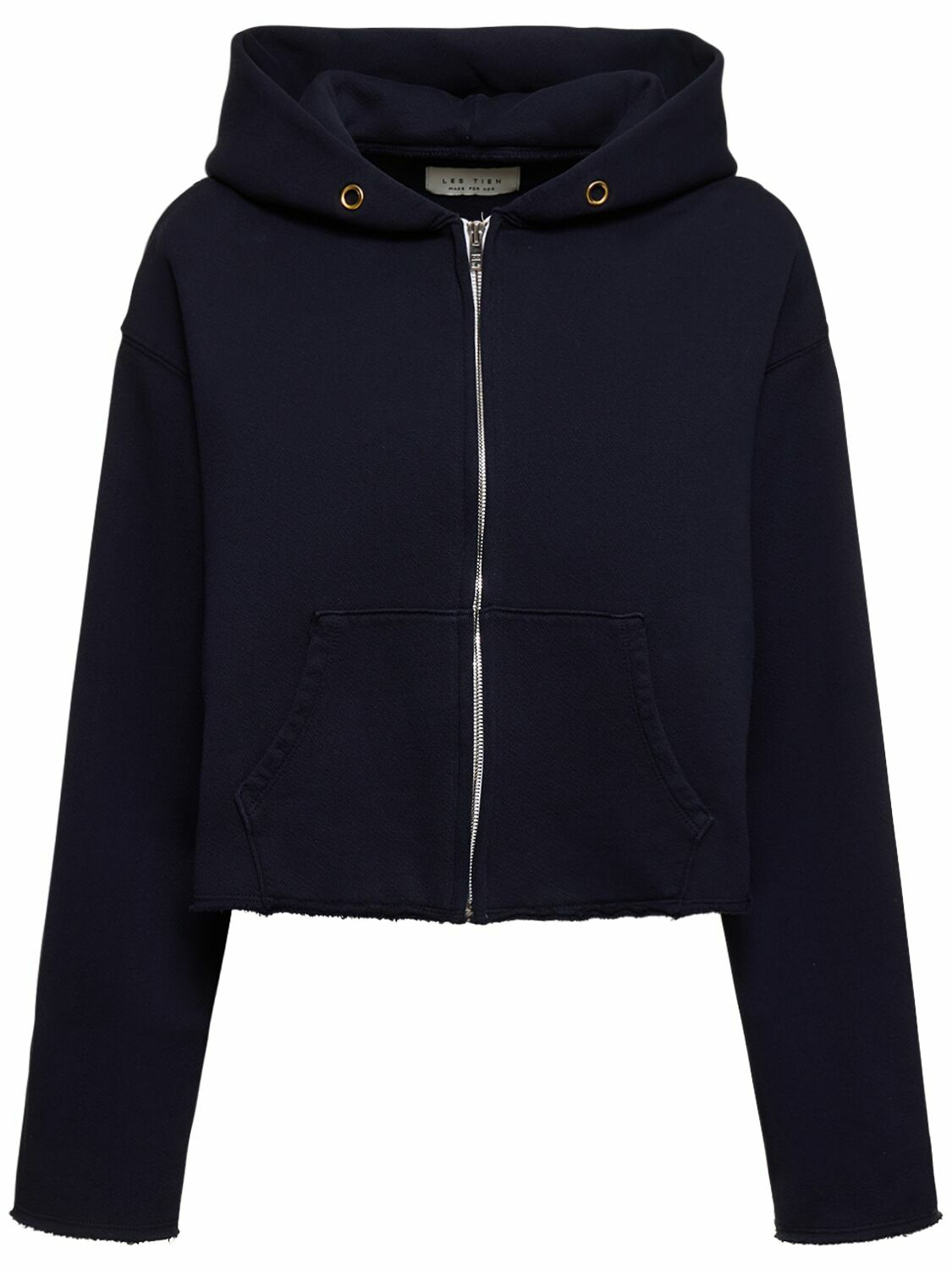 LES TIEN - Cropped Zip-up Hoodie