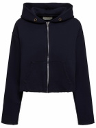 LES TIEN - Cropped Zip-up Hoodie
