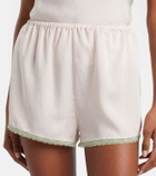 Posse Perla lace-trimmed shorts