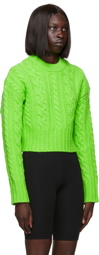 AMI Alexandre Mattiussi Green Virgin Wool Sweater