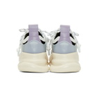 Versace White and Purple Chain Reaction Sneakers
