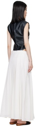 Gabriela Hearst Black & White Mina Leather Maxi Dress