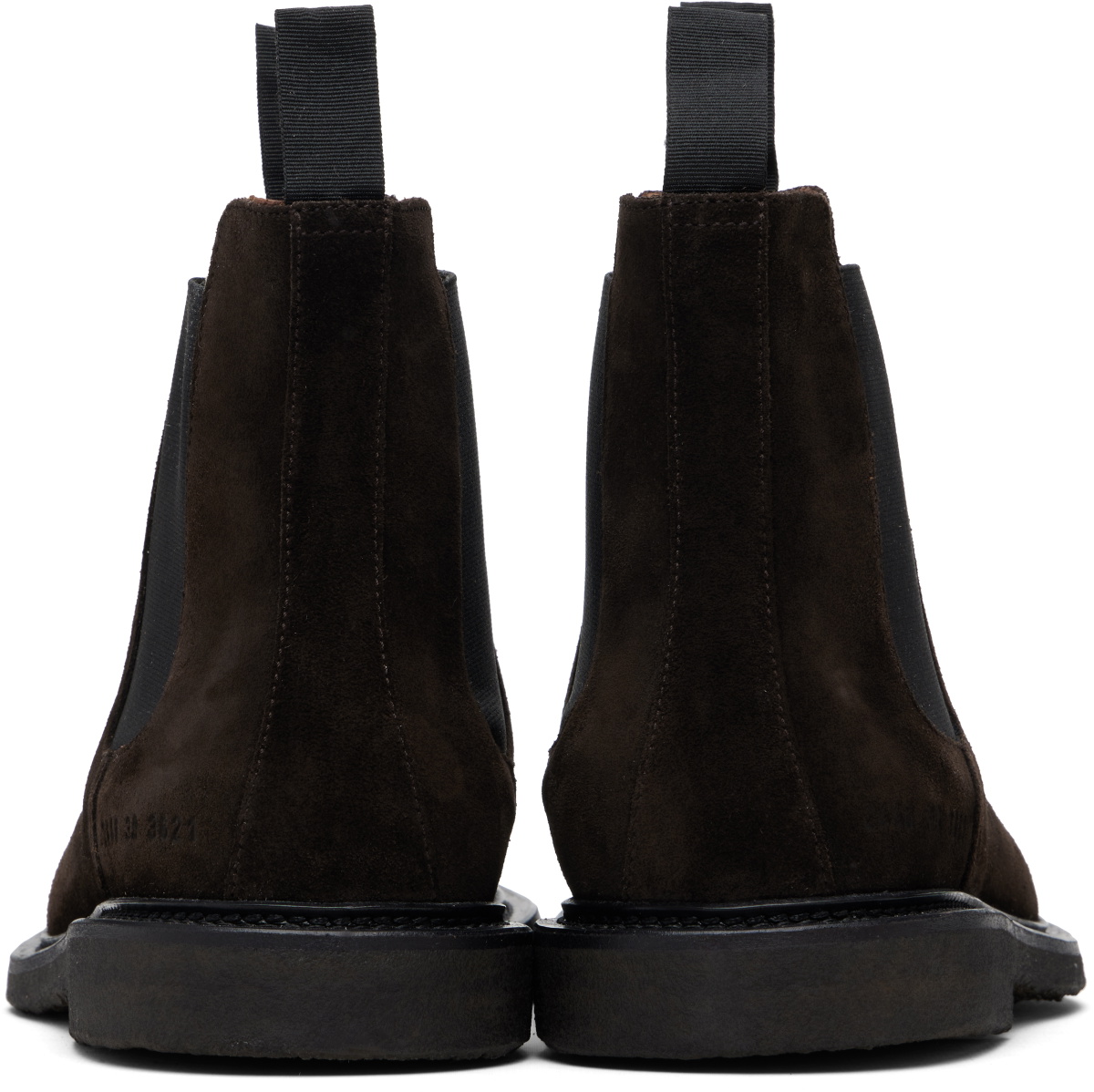 Common Projects Brown Waxed Suede Chelsea Boots