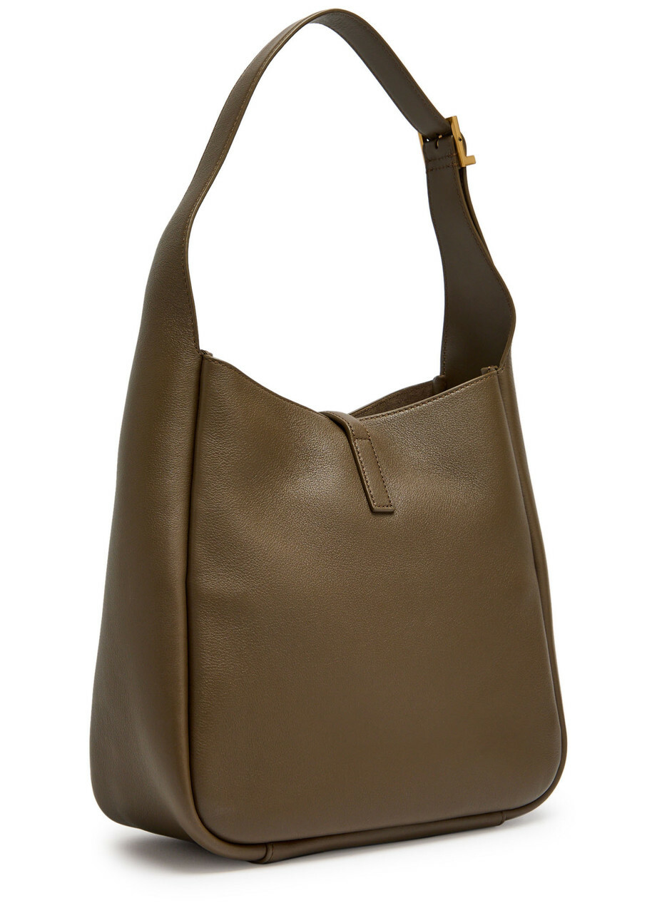 Saint Laurent Le 5 à 7 Small Leather Hobo bag - Brown - One Size