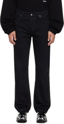 032c Black Down To Earth Straight Leg Jeans
