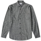 Portuguese Flannel Men's Pow Button Down Check Shirt in Black/White