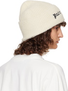 Palm Angels Off-White Maxi Classic Logo Beanie