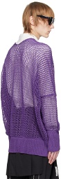 Sulvam Purple Crewneck Sweater