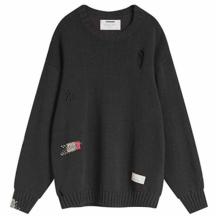 Photo: Neighborhood Men's Savage Crewneck Knit Sweater in Black