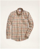 Brooks Brothers Men's Regent Regular-Fit Non-Iron Stretch Twill Tartan Shirt | Khaki