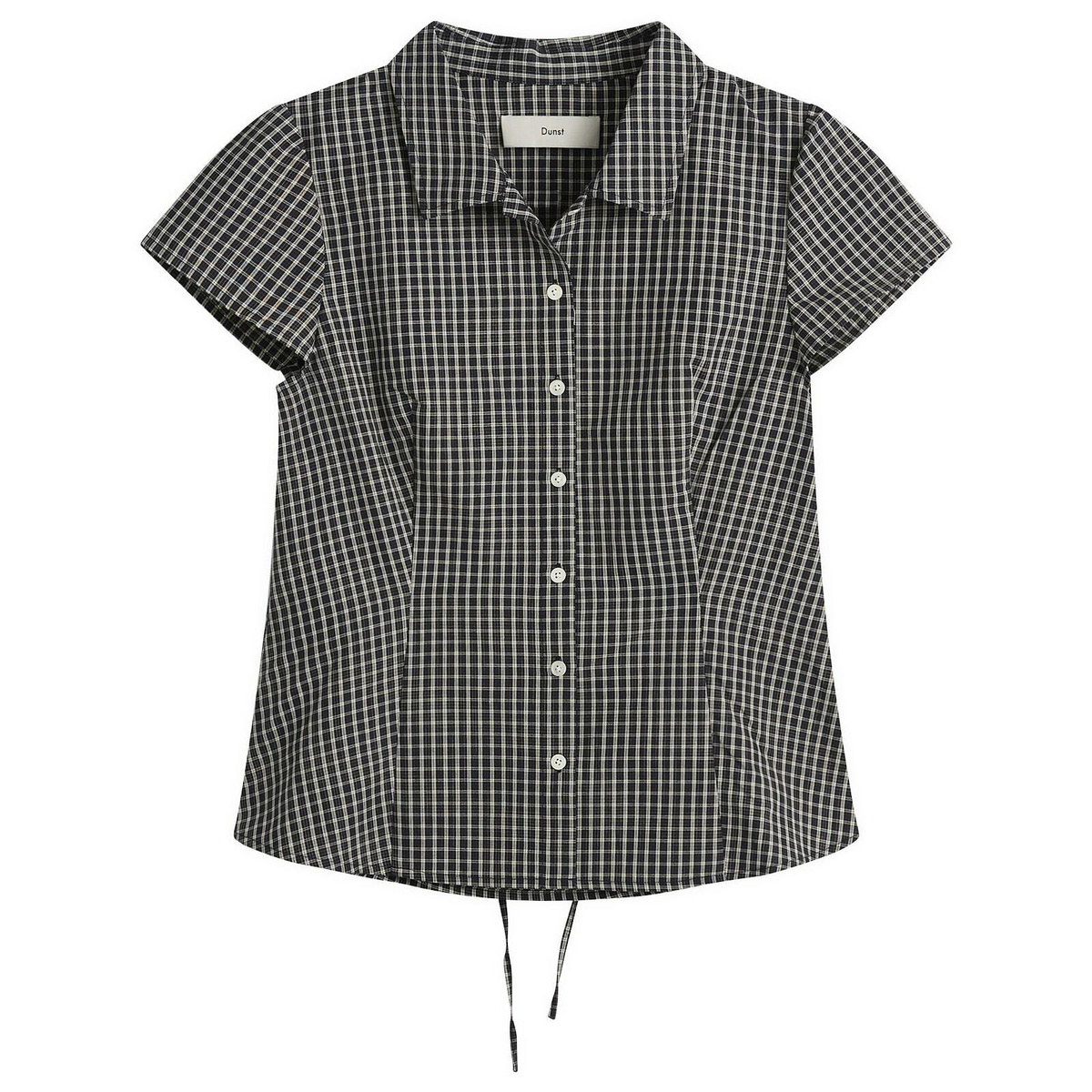 DUNST Women's Blouse in Black Check