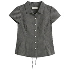 DUNST Women's Blouse in Black Check
