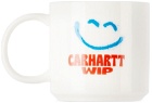 Carhartt Work In Progress White Happy Script Mug, 12 oz