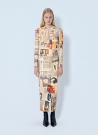 Jean Paul Gaultier Journal Printed Long Dress