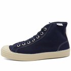 Novesta Star Dribble Contrast Stitch Sneakers in Navy/Beige/Ecru