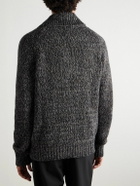 Altea - Double-Breasted Shawl-Collar Knitted Cardigan - Gray