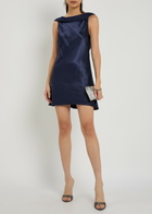 Reformation Jonelle Silk Mini Dress Navy