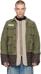 kolor Khaki Layered Coat