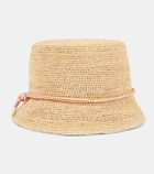 Alémais Sunlit crochet raffia bucket hat