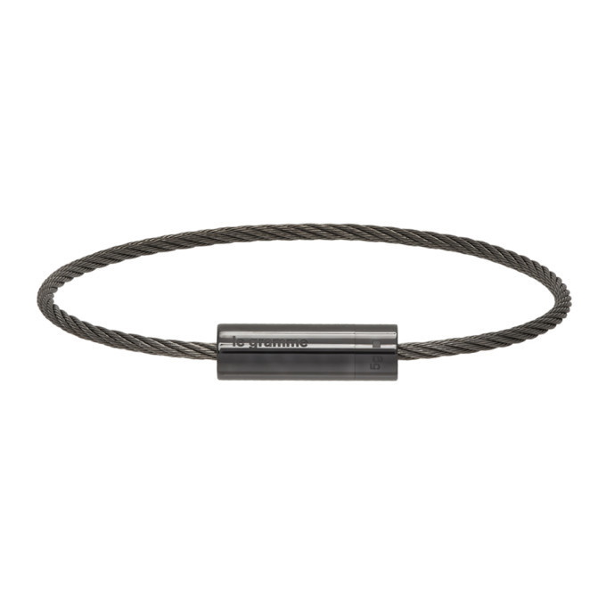 Photo: Le Gramme Black Slick Polished Ceramic Le 5 Grammes Cable Bracelet