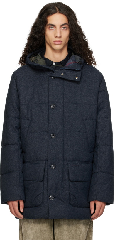 Photo: Barbour Gray Winter Bedale Puffer Jacket