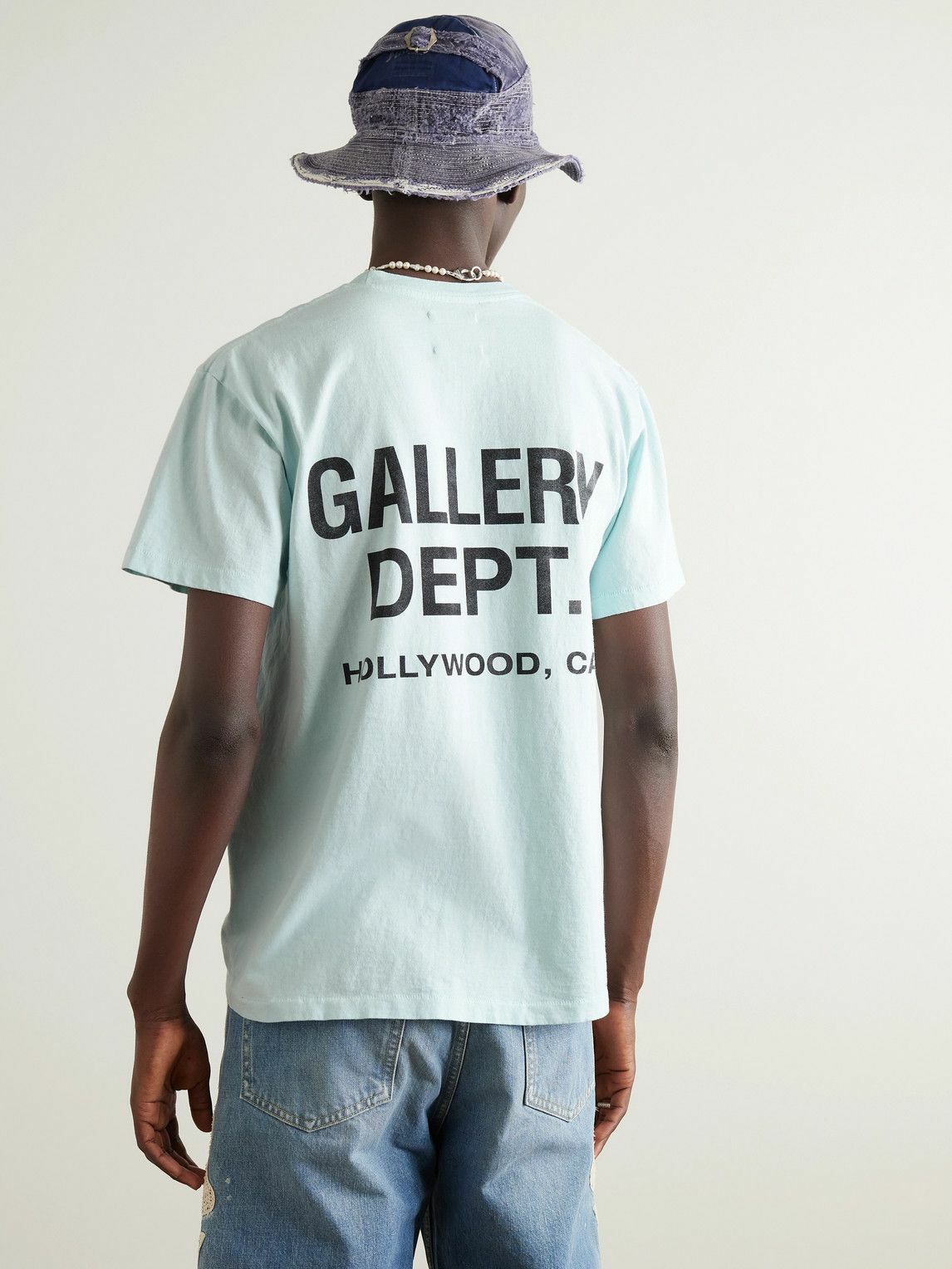 Gallery Dept. - Logo-Print Cotton-Jersey T-Shirt - Blue