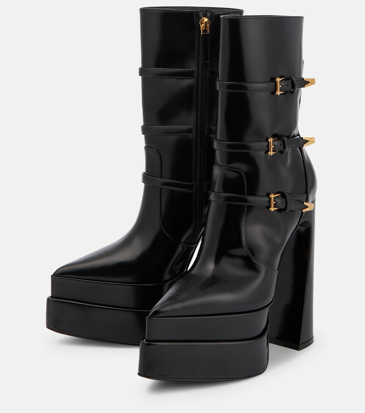 Versace - Aevitas Pointy leather ankle boots