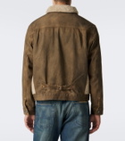 RRL Shearling-trimmed denim jacket