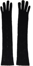 Anna Sui Black Lace Gloves