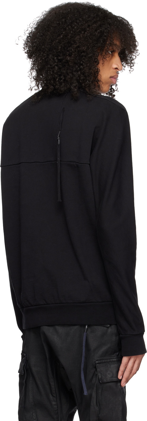 11 by Boris Bidjan Saberi Black Garment-Dyed Sweatshirt