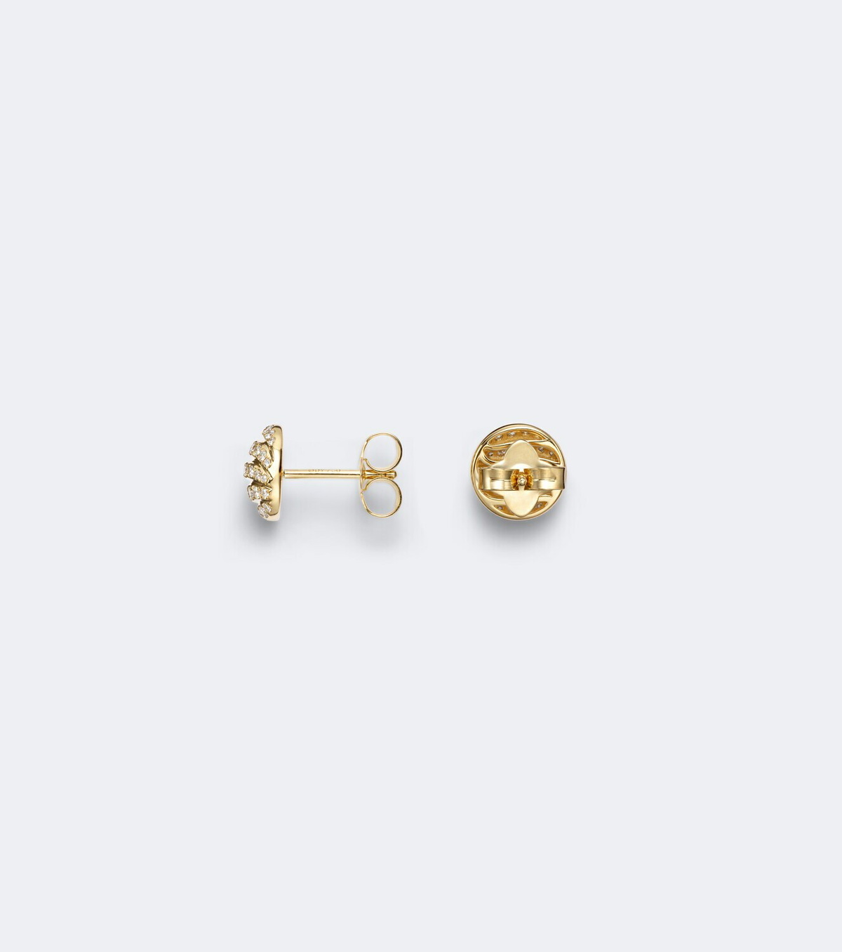 David Yurman Sculpted Cable 18kt gold earrings with diamonds