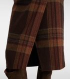 Polo Ralph Lauren Plaid wool-blend midi skirt