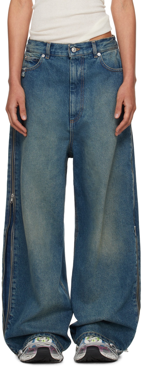 Photo: LU'U DAN Blue Zip Jeans